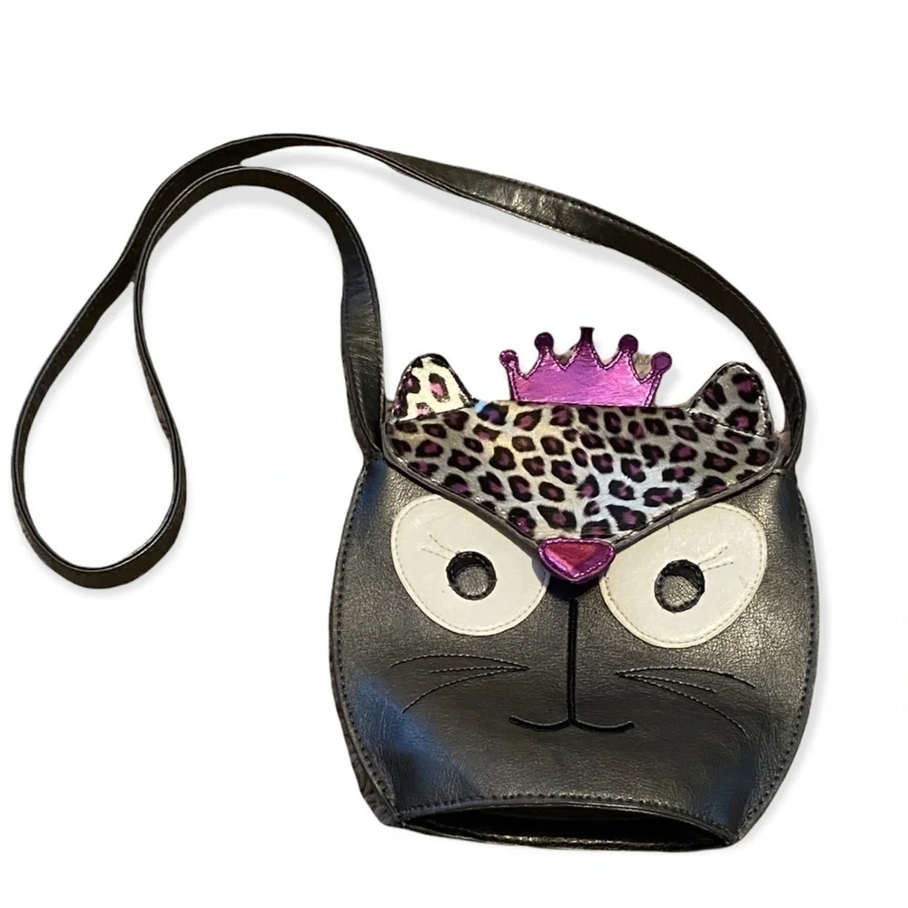 𝅺ADORABLE 1989 Place Gray and Purple Cat Bag